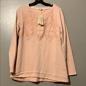Cute blush lace sweater